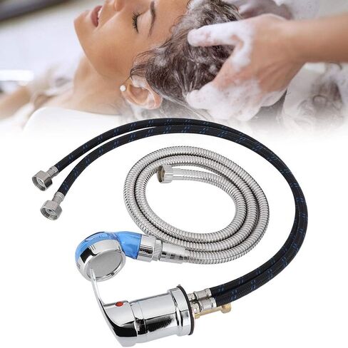 صنبور سرير للشامبو 70 سم، رأس دش لحوض خرطوم 120 سم، صنبور غسيل للشعر لصالونات التجميل، كرسي سرير شامبو، صمام خلط ساخن وبارد، ملحقات صالونات الشعر in Saudi Arabia