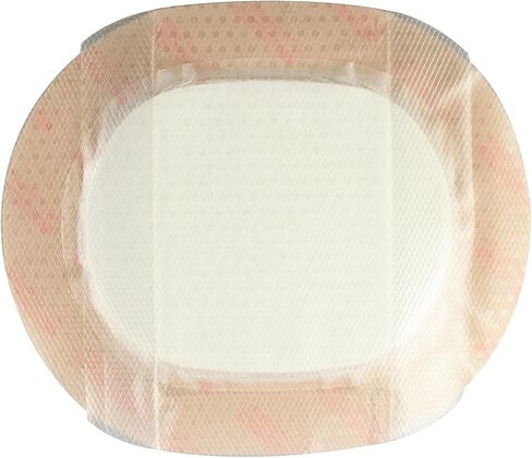 7" x 8" Oval Gentle Border Foam Dressing for Wound Care (CWL1135) - Aids Wound Healing by Absorbing and retaining Drainage While Being Gentle on The Surrounding Skin. (Box of 10) in Saudi Arabia