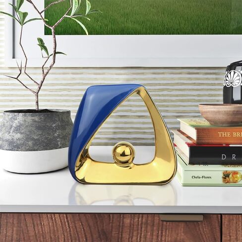 Norrclp Home Decor Modern Statue, Geometric Ceramic Sculpture Table Decorations for Living Room Centerpiece Entryway Office Decor in Saudi Arabia