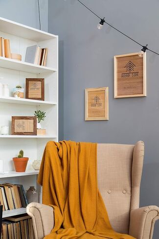 Wooden Picture Frames 8x10 Inch with Real Glass - Set of 2-100% eco Unfinished Wood - Thick Borders - Natural Wood Color for Wall mounting and Tabletop Photo Frame in Saudi Arabia