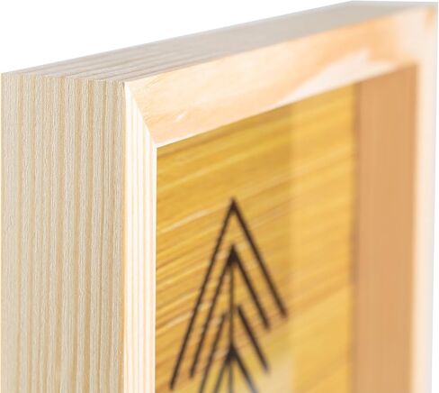 Wooden Picture Frames 8x10 Inch with Real Glass - Set of 2-100% eco Unfinished Wood - Thick Borders - Natural Wood Color for Wall mounting and Tabletop Photo Frame in Saudi Arabia