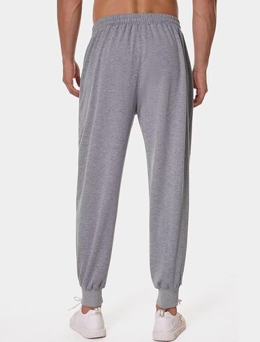 SILKWORLD بنطال رياضي رجالي كاجوال للركض برباط الخصر رياضي للجري والتمارين الرياضية مع جيوب بسحاب in Kuwait