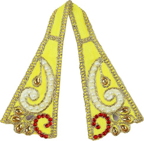 Decorative Laxmi Durga Devi MATA Dress poshak vastra Cloth lehanga Chunari Puja Item for Laxmi Durga Devi Idol Statues for Indian Traditional Festival Decoration(Size :- 5")(Orange) in Saudi Arabia