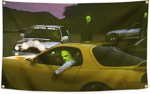 مغني الراب نسيج الألبوم غطاء نسيج 3x5 أقدام نسيج مضحك لغرفة رجل الكهف جدار ديكور الأعلام مع الحلقات النحاسية لتزيين غرفة النوم الكلية، في الهواء الطلق، الأطراف، المنزل، غرفة نوم، الديكور الداخلي in Kuwait