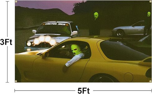 مغني الراب نسيج الألبوم غطاء نسيج 3x5 أقدام نسيج مضحك لغرفة رجل الكهف جدار ديكور الأعلام مع الحلقات النحاسية لتزيين غرفة النوم الكلية، في الهواء الطلق، الأطراف، المنزل، غرفة نوم، الديكور الداخلي in Kuwait