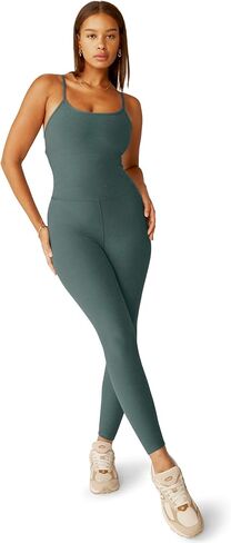 Beyond Yoga Spacedye Uplevel Midi Women’s Jumpsuit - Moisture-wicking - Polyester-lycra Blend - UV Protection Carmel Toffee Heather SM (US Women's 4-6) One Size in Saudi Arabia