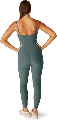 Beyond Yoga Spacedye Uplevel Midi Women’s Jumpsuit - Moisture-wicking - Polyester-lycra Blend - UV Protection Carmel Toffee Heather SM (US Women's 4-6) One Size in Saudi Arabia