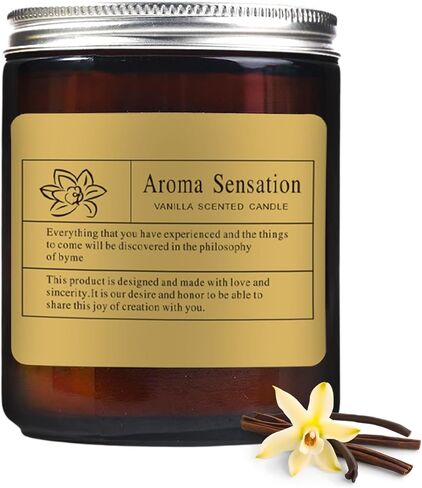 Vanilla Scented Candles 2-Pack Set | 16oz Soy Wax | 60-Hour Burn Time | Home Odor Eliminator & Stress Relief | Natural Aromatherapy for Relaxation & Ambience in Saudi Arabia