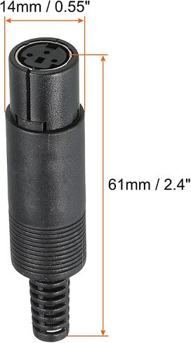 PATIKIL S-Video DIN Mini Female Socket 6 Pin Signal Transmission for TV, DVD Player Pack of 2 in Saudi Arabia