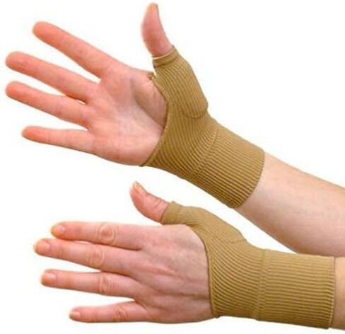 Beige Wrist HandWrist,1 Pair Beige Wrist Hand Support Gloves Thumb Hand Wrist Support Strap Glove Elastic Brace Sleeve Sports Bandage Wrap Pain Relief Artritis Reumatoide Gloves manopla para el dolor in Saudi Arabia