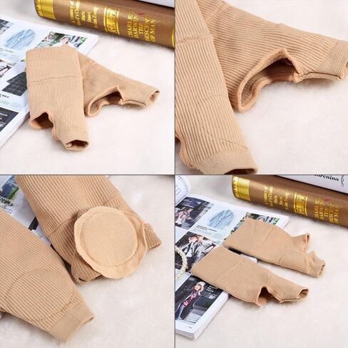 Beige Wrist HandWrist,1 Pair Beige Wrist Hand Support Gloves Thumb Hand Wrist Support Strap Glove Elastic Brace Sleeve Sports Bandage Wrap Pain Relief Artritis Reumatoide Gloves manopla para el dolor in Saudi Arabia