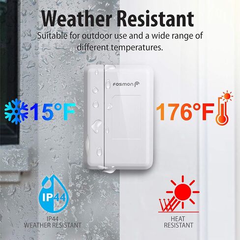 Fosmon WaveLink Wireless Door Chime Add On Receiver, No Sensor, White in Kuwait