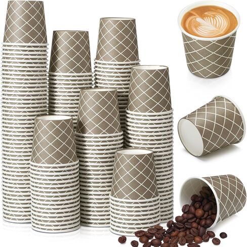 Rtteri 200 Pcs Count 3 oz Disposable Coffee Cups Disposable Espresso Cups Small Paper Cups 3 oz Cups for Coffee Tea Cocoa Juice Mini Disposable Paper Cups for Cafes Offices and Home in Saudi Arabia