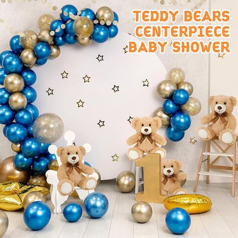 3 عبوات من الدببة السائبة، 11 بوصة دمية دب محشوة حيوانات كبيرة الحجم لتزيين حمام الطفل ومفضلاته، بالجملة الدببة المحشوة بالجملة للأطفال والمراهقين والبنات باللون البني الفاتح in Kuwait