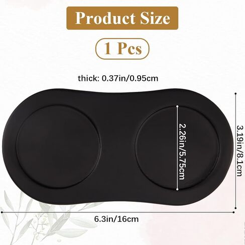 GORGECRAFT Salt and Pepper Mill Tray Wooden Pepper Grinder Rest Holder Dining Table Protector Shakers Salt Accessories for 2 Mills Kitchen Storage Home Decoration Crafts Black 6.3x3.19inch in Saudi Arabia