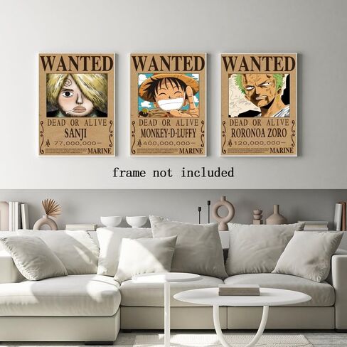 مجموعة ملصقات CZWraithen Anime Wanted من Bounty Wanted ملصقات فنية جدارية ومطبوعات لديكور الغرفة الجمالية والهدايا، مجموعة من 9 قطع مقاس 8 × 12 بوصة غير مؤطرة، طراز 2 in Saudi Arabia