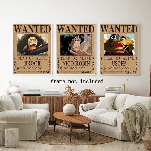 مجموعة ملصقات CZWraithen Anime Wanted من Bounty Wanted ملصقات فنية جدارية ومطبوعات لديكور الغرفة الجمالية والهدايا، مجموعة من 9 قطع مقاس 8 × 12 بوصة غير مؤطرة، طراز 2 in Saudi Arabia