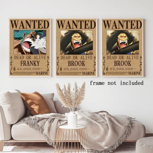 مجموعة ملصقات CZWraithen Anime Wanted من Bounty Wanted ملصقات فنية جدارية ومطبوعات لديكور الغرفة الجمالية والهدايا، مجموعة من 9 قطع مقاس 8 × 12 بوصة غير مؤطرة، طراز 2 in Saudi Arabia