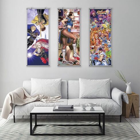 ملصق CosInStyle Anime Scroll لنمط الشخصية - مطبوعات قماشية 100 سم × 40 سم | هدية مميزة وفنية لموضوع الرسوم المتحركة | لعبة يابانية معلقة على جدار الفن ديكور الغرفة in Kuwait