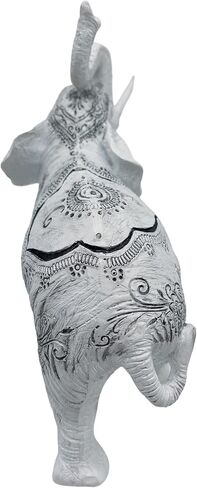 Thai Collectible Statue Figurine Decoration (Trunk up-Thai Elephant, 88246white) in Kuwait