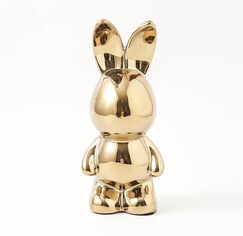 Silver Rabbit Statue Figurine, 7 Inch, Ceramic Home Decor Animal Sculpture Accent for Shelves, Statue Gifts for Birthday Christmas Valentine in Saudi Arabia