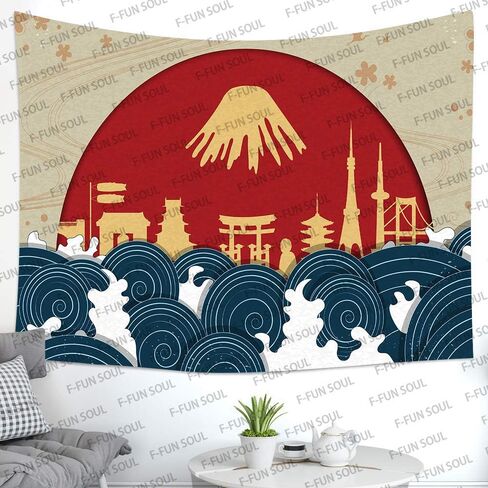 F-FUN SOUL Bushido نسيج المفروشات اليابانية، 80x60 بوصة الفانيلا الناعمة، 7 فضائل بوشيدو المفروشات الجدار شنقا لغرفة النوم غرفة المعيشة ديكور GTZYFS1074 in Saudi Arabia