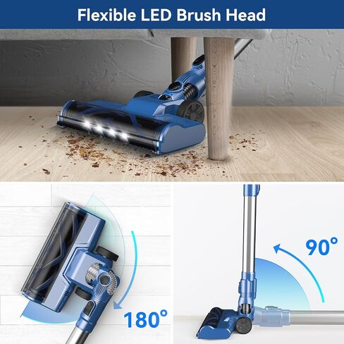 Cordless Vacuum Cleaner, Ultra-Lightweight Stick Vacuum with 2200 mAh Battery, 40 Mins Max Runtime, Powerful Suction, Rechargeable Vacuum Cleaners for Home, Carpet, Hard Floor, Pet Hair, N3S in Saudi Arabia
