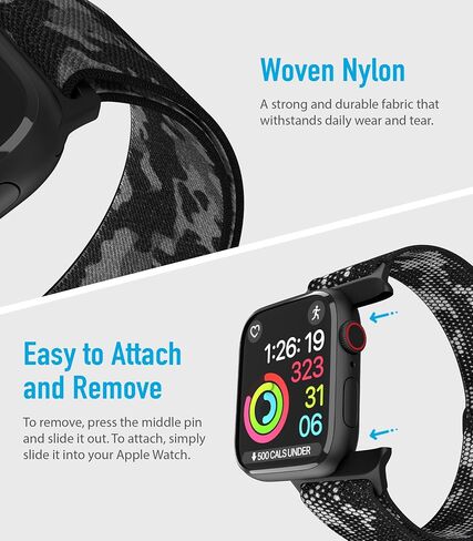 أحزمة ساعة أبل من النايلون للجنسين - iWatch 1/2/3/4/5/6/7/8/9/SE/Ultra 2 حزام لـ 38 ملم/40 ملم/41 ملم/42 ملم/44 ملم/45 ملم/49 ملم - 1/4/6 /8 مجموعة متنوعة من المنتجات in Kuwait