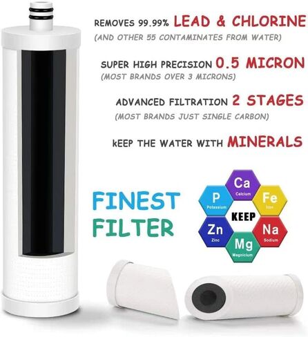 Countertop Water Filter System, Easy Install Water puriter, Sink Water Faucet, Alkaline Material Filter Machine (1 Filter Included) in Saudi Arabia