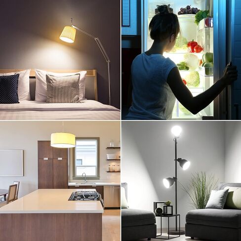 Sunco 10 Pack A15 LED Ceiling Fan Candelabra Light Bulbs E26 Medium Base CRI92 6000K Daylight Deluxe 8W Equivalent 60W, 800 Lumens, Waterproof Super Bright Appliance Indoor Outdoor UL in Saudi Arabia