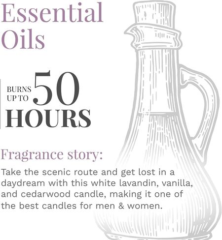 Essential Elements by Candle-Lite Company Wood Wick Scented Candle, Daydreamer, One 16 oz. Single-Wick Aromatherapy Candle with 50 Hours of Burn Time, White in Saudi Arabia