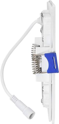 Maxxima 4 in. Square 5CCT Ultra Thin Recessed LED Downlight, 750 Lumens Slim Canless, IC Rated, 5 Color Temperature Selectable 2700K/3000K/3500K/4000K/5000K, Dimmable, J-Box Included in Saudi Arabia
