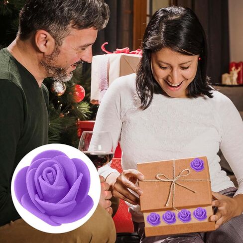 100Pcs Artificial Flowers Mini Artificial Rose Artificial Fake Rose Head Foam Artificial Rose 3CM Mini Fake Roses for DIY Wedding Bouquets Centerpieces Party Home Decorations (Purple) in Saudi Arabia