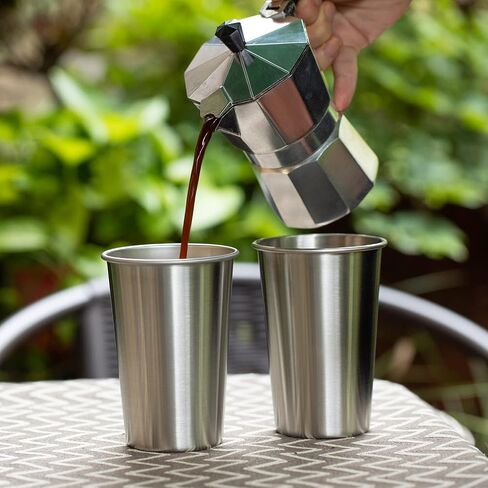 12 Pack 16oz Stainless Steel Pint Cup,Healthy Unbreakable and Stackable,Metal Drinking Glasses in Saudi Arabia
