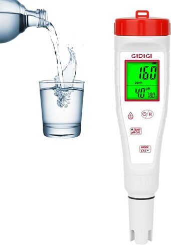 pH Tester,Digital pH Meter for Water,New Version TDS Meter for Drinking Water with Backlit Simultaneously Display 4 in 1 TDS pH EC Meter for Water Hydroponic Nutrient Solution,Pool,Home Use in Saudi Arabia
