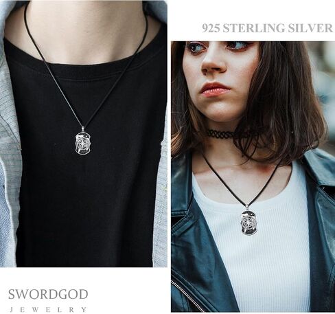 Compass Necklace S925 Sterling silver Compass Evil Eye/Yin and Yangon Dog Tag Pendant Necklace with 22"+2" Chain Graduation Gifts Christmas Gifts Birthday Gifts for Him/Her in Saudi Arabia