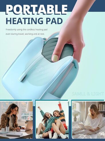 Slimpal Heating Pad for Period Cramps&Back Pain,FSA HSA Eligible, Plus-Sized Electric Heating Pad, Portable Menstrual Heat Belt Pain Relief, 3 Timer Auto Off Setting, Gift for Girls Women Wife, Beige in Saudi Arabia