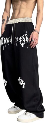 بنطال رياضي للرجال من SHENHE بطباعة جرافيك ورباط مع جيب in Kuwait