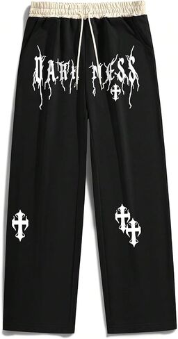 بنطال رياضي للرجال من SHENHE بطباعة جرافيك ورباط مع جيب in Kuwait