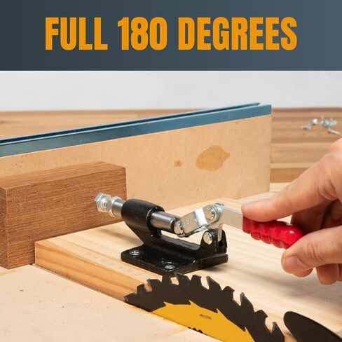 POWERTEC 1PK Toggle Clamp, 500lbs Holding Capacity, 305CM Quick Release Push Pull Clamp for Woodworking Jigs and Fixtures, Pocket Hole Jigs, Welding, CNC (20318) in Saudi Arabia