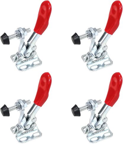 POWERTEC 1PK Toggle Clamp, 500lbs Holding Capacity, 305CM Quick Release Push Pull Clamp for Woodworking Jigs and Fixtures, Pocket Hole Jigs, Welding, CNC (20318) in Saudi Arabia