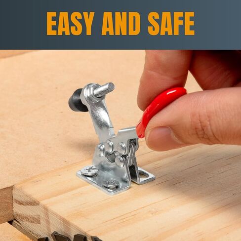 POWERTEC 1PK Toggle Clamp, 500lbs Holding Capacity, 305CM Quick Release Push Pull Clamp for Woodworking Jigs and Fixtures, Pocket Hole Jigs, Welding, CNC (20318) in Saudi Arabia
