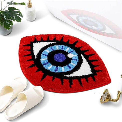 Pink Lips Bathroom Rug, Cute Lips Bath Mat Door Mat Cartoon Bathroom Rugs for Kids Bathroom Decor Non Slip Microfiber Shower Rugs Absorbent Bathtub Rug Washable, (19.7x27.5inch) in Saudi Arabia