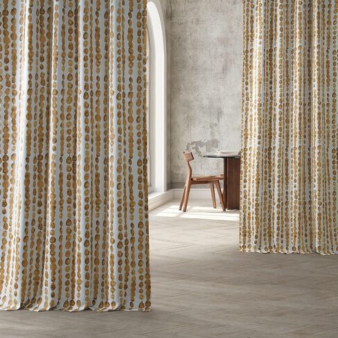 HPD Half Price Drapes Room Darkening Curtains for Bedroom, Living Room 50 X 96 Gumdrop Printed, BOCH-HKC210610B-96 (1 Panel) Gumdrop Honey Gold in Saudi Arabia