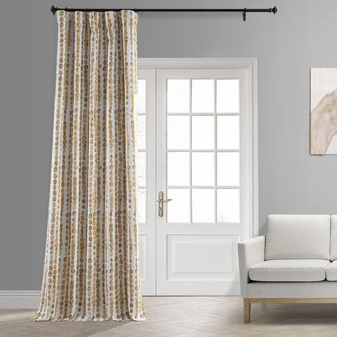 HPD Half Price Drapes Room Darkening Curtains for Bedroom, Living Room 50 X 96 Gumdrop Printed, BOCH-HKC210610B-96 (1 Panel) Gumdrop Honey Gold in Saudi Arabia