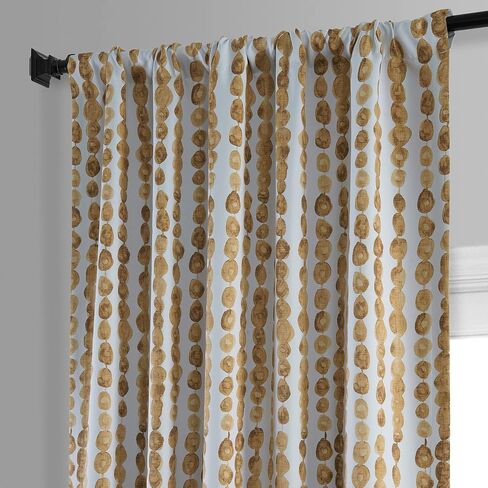 HPD Half Price Drapes Room Darkening Curtains for Bedroom, Living Room 50 X 96 Gumdrop Printed, BOCH-HKC210610B-96 (1 Panel) Gumdrop Honey Gold in Saudi Arabia