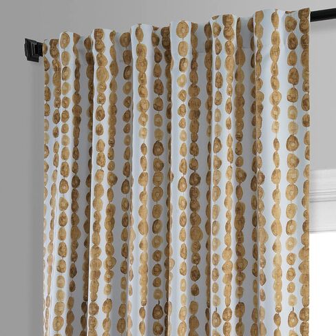 HPD Half Price Drapes Room Darkening Curtains for Bedroom, Living Room 50 X 96 Gumdrop Printed, BOCH-HKC210610B-96 (1 Panel) Gumdrop Honey Gold in Saudi Arabia