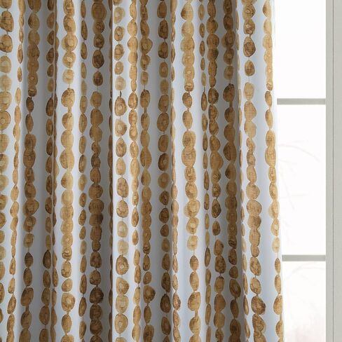HPD Half Price Drapes Room Darkening Curtains for Bedroom, Living Room 50 X 96 Gumdrop Printed, BOCH-HKC210610B-96 (1 Panel) Gumdrop Honey Gold in Saudi Arabia