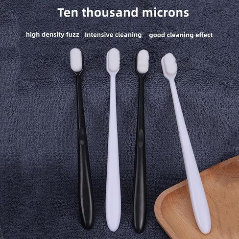 6 Pcs Extra Soft Toothbrush for Sensitive Teeth, Deep Clean Toothbrush, Manual Toothbrush, Good Cleaning Effect (Black) in Saudi Arabia