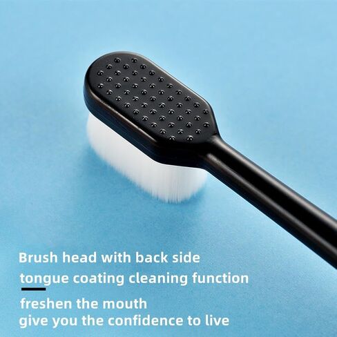 6 Pcs Extra Soft Toothbrush for Sensitive Teeth, Deep Clean Toothbrush, Manual Toothbrush, Good Cleaning Effect (Black) in Saudi Arabia